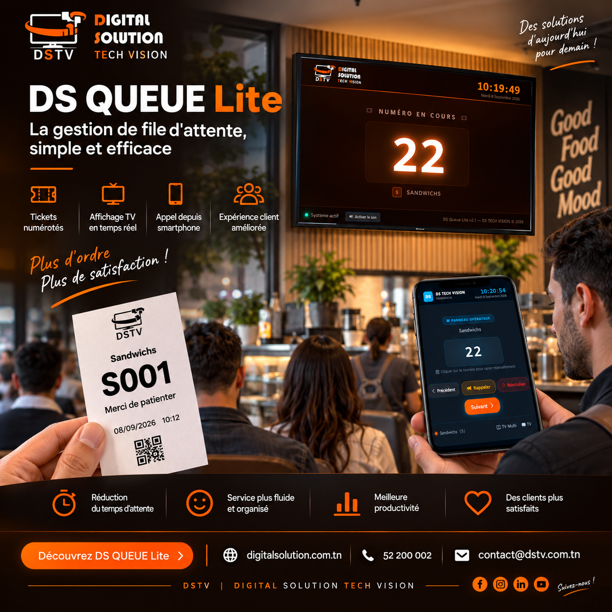 DS QUEUE Lite – Solution de gestion de file d’attente