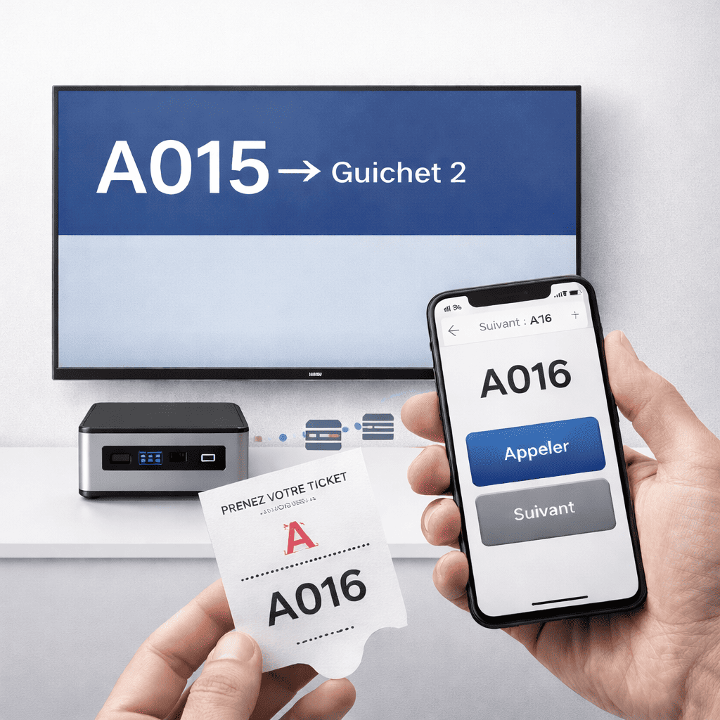File d’Attente Basic – Mini PC & Serveur Local
